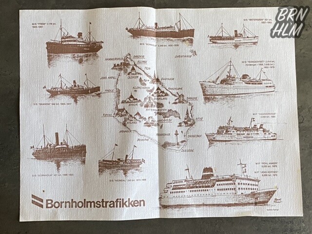 Bornholmstrafikkens dækkeservietter - 1991