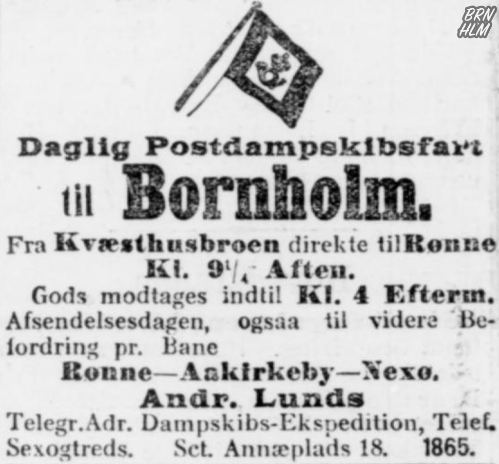 Dampskibsselskabet paa Bornholm af 1866 - Annonce 1908