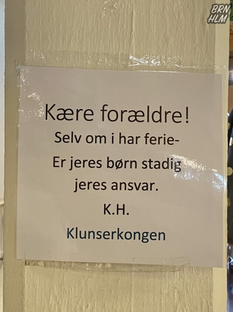 Skilt hos Klunserkongen