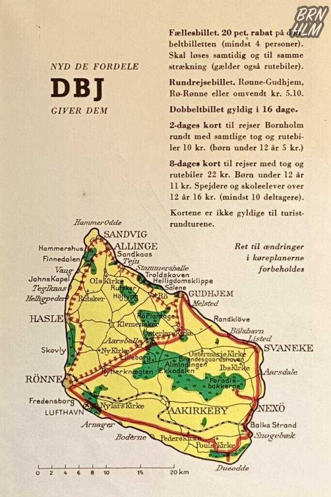 Bornholm Rundt med DBJ - De Bornholmske Jernbaner 1954